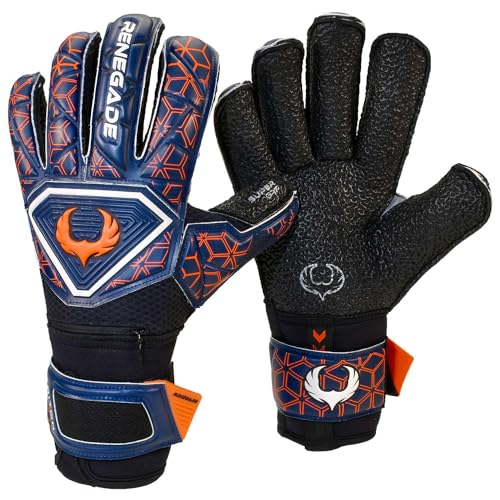 Renegade GK Triton Octane Goalie Gloves with Pro-Tek Finger Savers, Octane - Roll Cut, 8