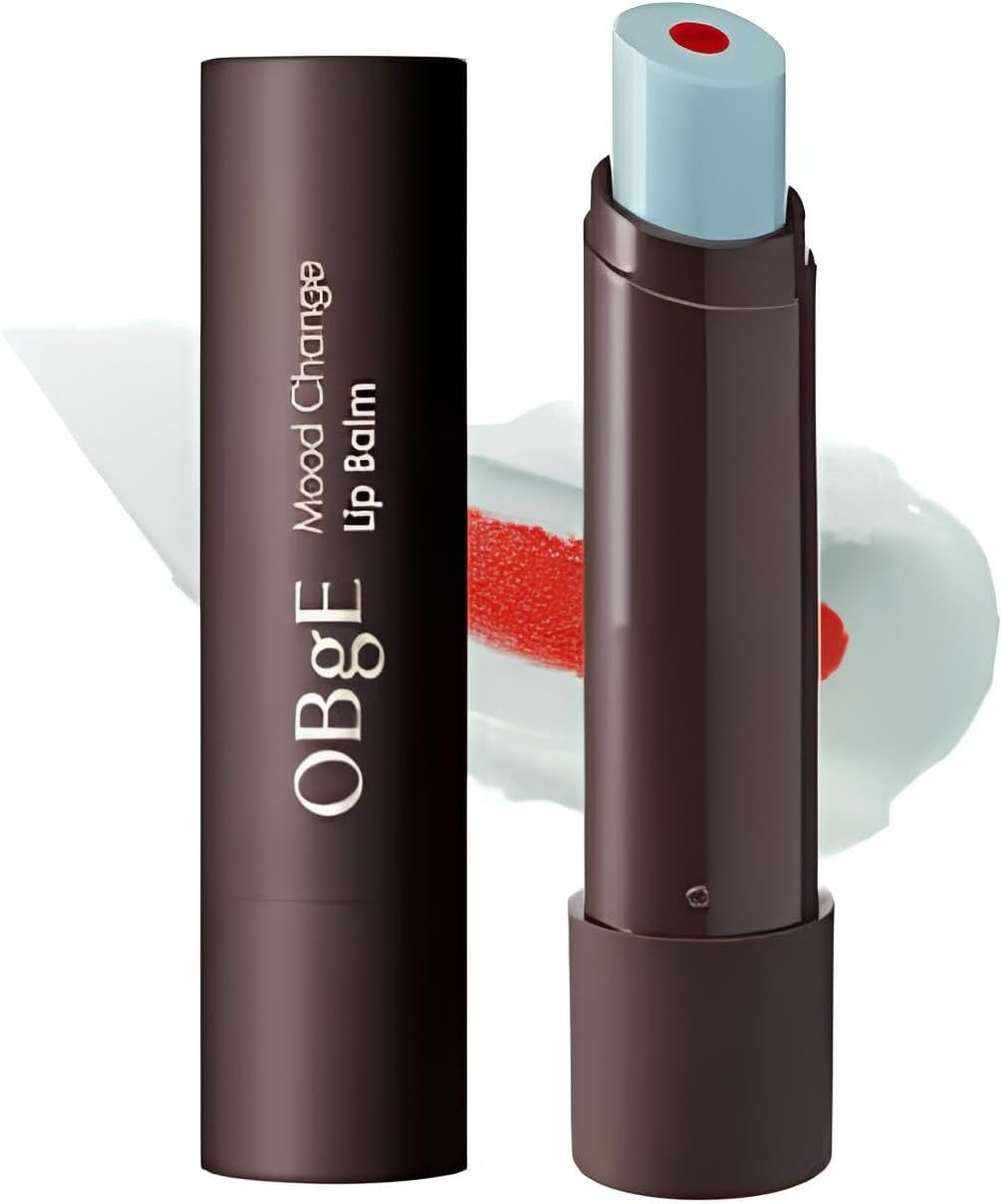 OBgE Mood Change Lip Balm (0.1oz) - Moisturizing Lip Balm Stick for Smooth, Hydrated Lips with Color-Changing Formula. Beeswax, Carnauba Wax.