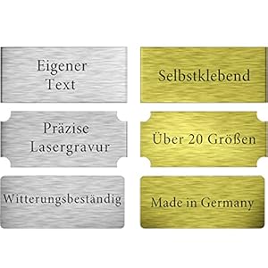 Bl4ckPrint 2x Selbstklebendes Türschild mit Gravur
