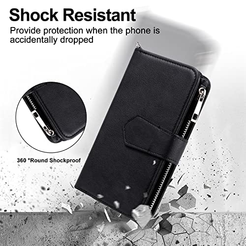 Coque Galaxy A22 5G antichoc résout les risques de casse en cuir noir
