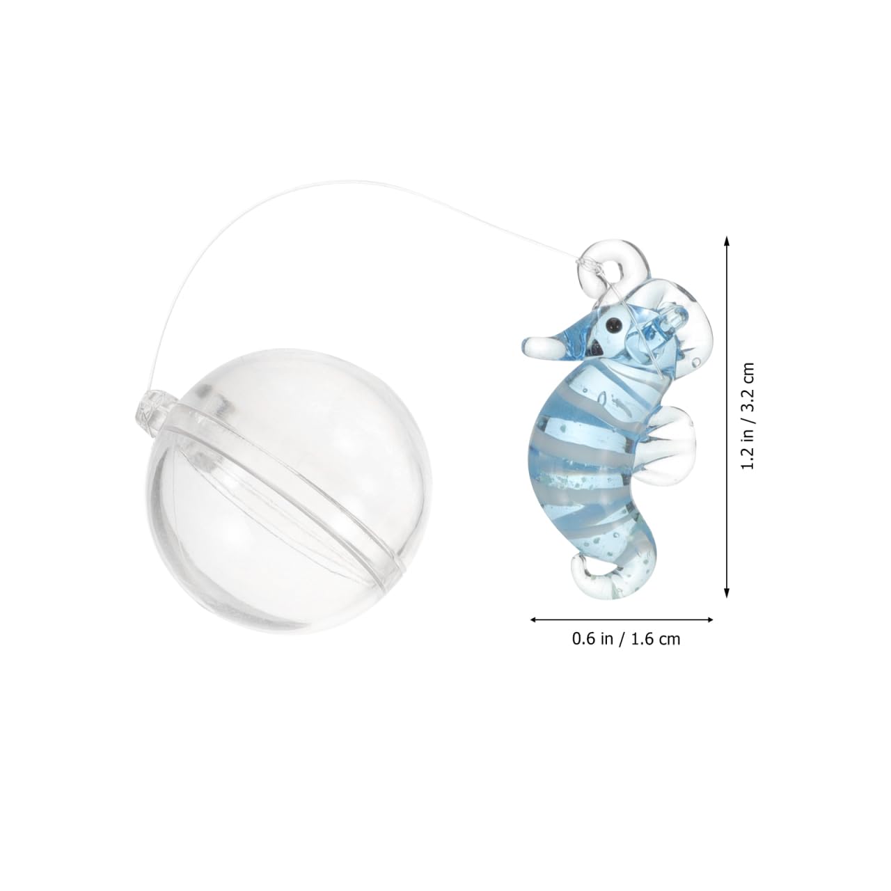 Toddmomy Aquarium Floating Ornament Glowing Seahorse Pendant Fish Tank Decor for Home and Office Underwater Scene Enhancer - Image 2