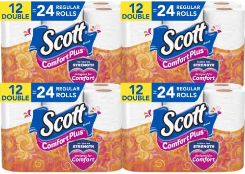 Scott Comfortplus - Papel higiénico Scott Comfort Plus a granel, 24 rollos regulares (paquete de 4)