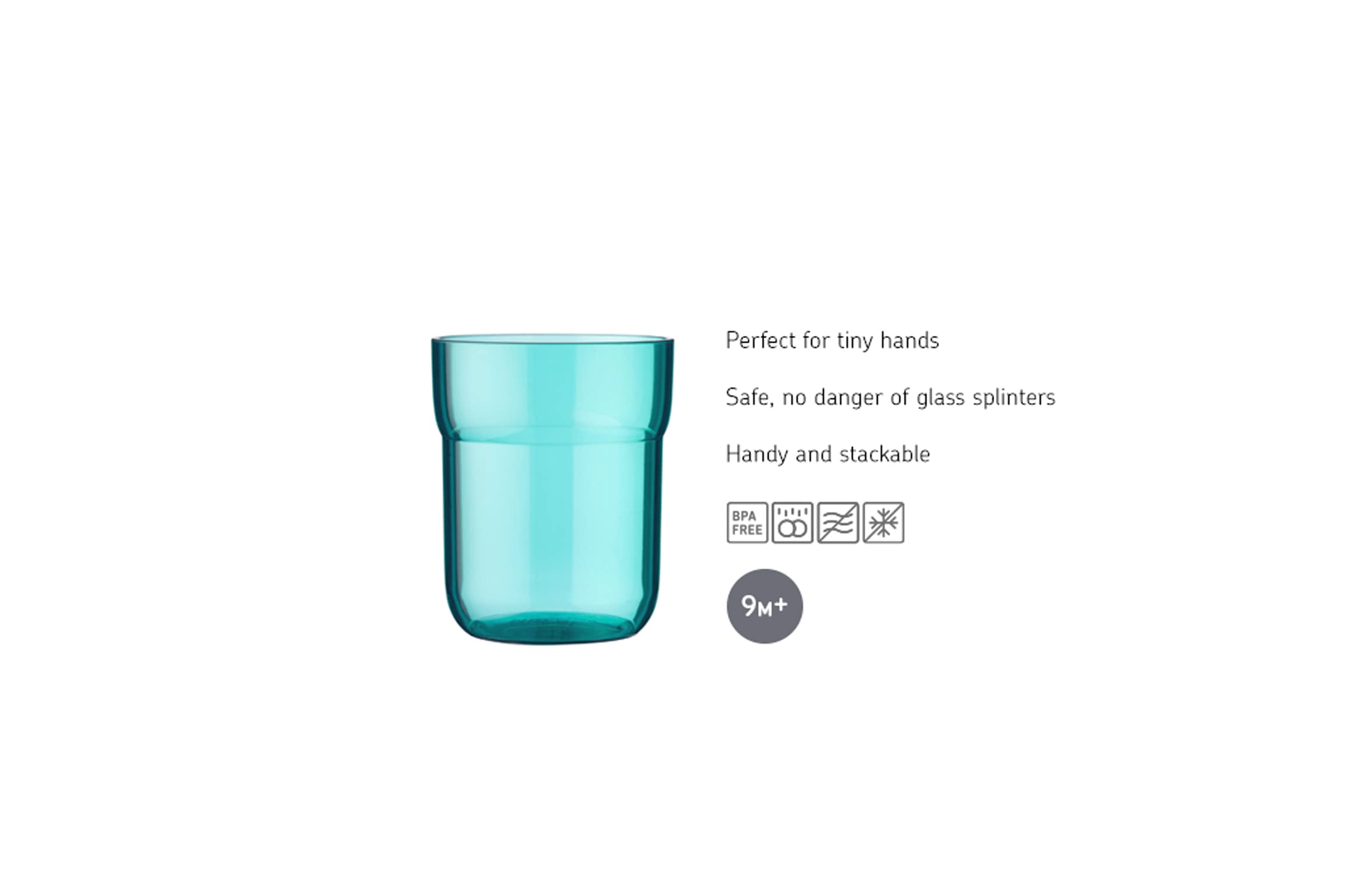 Mepal – Vaso para niños de 250 ml – Deep pink – vaso para niños irrompible – a prueba de roturas – apto para el lavavajillas