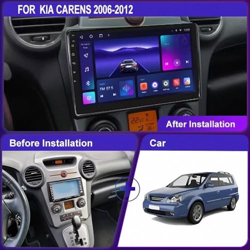 Radio de coche 2 DIN de 4 núcleos con memoria de 32GB y pantalla táctil 3