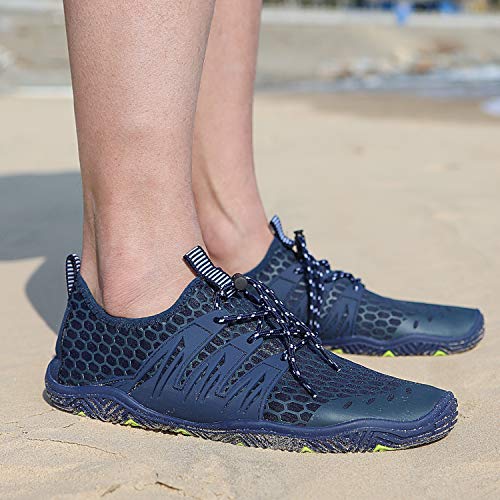 Image of MAYZERO Water Shoes Men Women Swim Surf Shoes Beach Pool Shoes Wide Toe Hiking Aqua Shoes Winter House Slippers