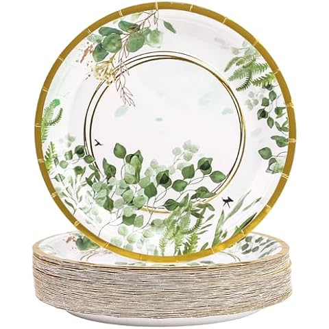 Assiettes jetables AHPYEUHK 50 PCS Cover