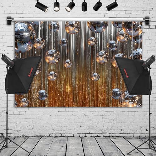 Fondo Disco Retro con Espejos y Luces 72x43 in miniatura 2
