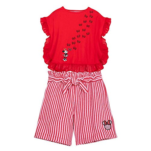 Disney Minnie Mouse Fashion Top and Shorts Set for Girls, Size 2