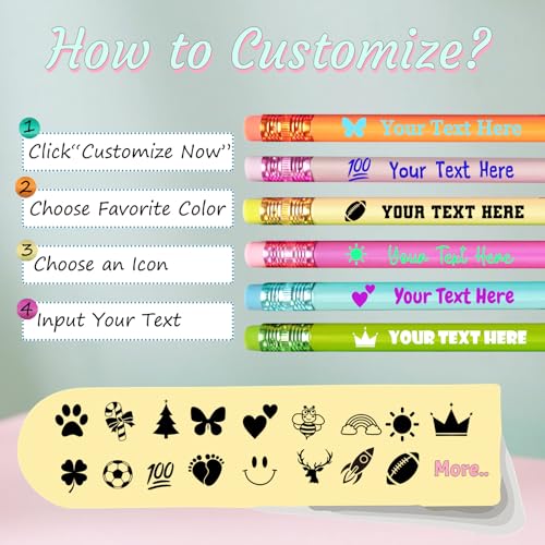 Lápices personalizados #2 triangular para niños y escuela miniatura 5
