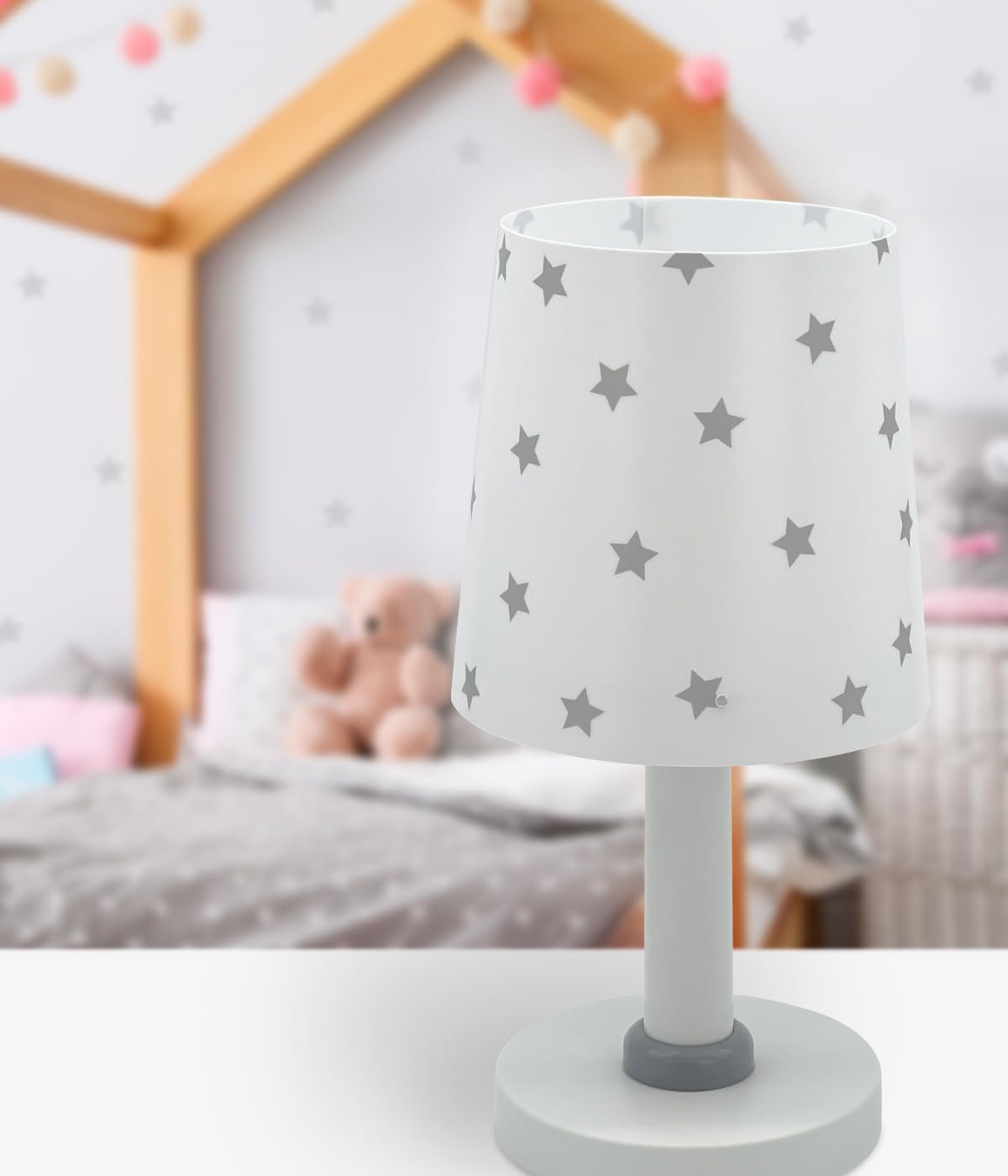 Dalber Star Light Estrellas Lampe de chevet pour enfant Blanc, 82211B, E14