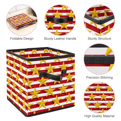 Boîte de rangement pliable cube en tissu pour placard et jouets - 5
