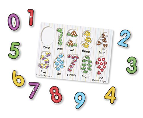 Melissa & Doug See-Inside Numbers Peg Puzzles Wooden Toy 3+ Gift for Boy or Girl