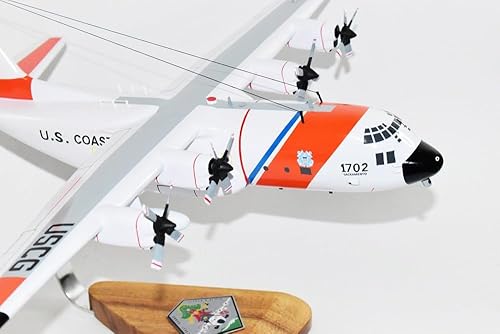 Miniatura 8 de Lockheed Martin® HC-130H, Guardacostas (Sacramento), modelo a escala de caoba de 21"