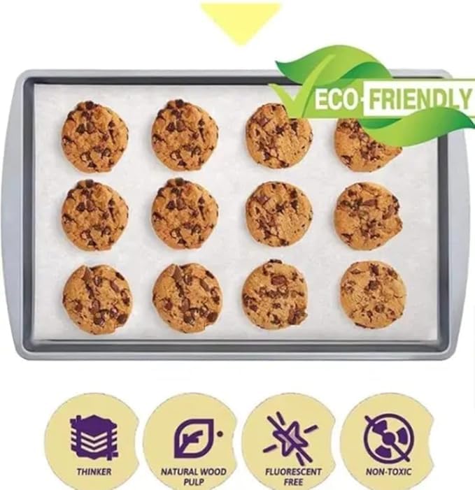 Image of 200 Meter, Food Wrapping Paper /Butter Paper Roll. Food Grade & Hygienic. Non-Stick Butter Paper for Food Packaging, Wrapping, Baking. Oven Safe 200 Meter