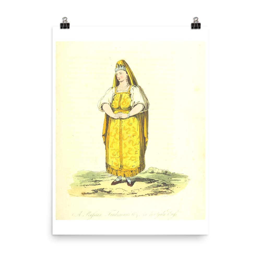Robe Vintage 1813 Russe Suédoise Poster Cadeau Idéal Passionnés Mode