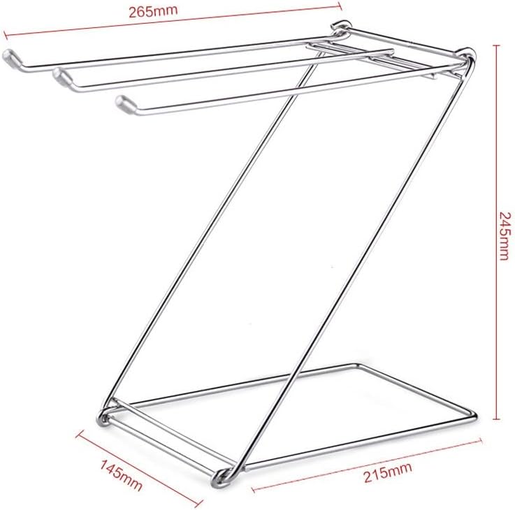 Towel Rails, Kitchen Bathroom Stable Rusoof Holder Home Towel Rack Rags Foldable Daily Life Free Standing Stainless Steel Table image 4