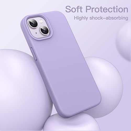 Miniatura 10 de JETech Funda de silicona para iPhone 14 Plus de 6.7 pulgadas, suave al tacto, funda protectora de cuerpo completo, a prueba de golpes con forro de