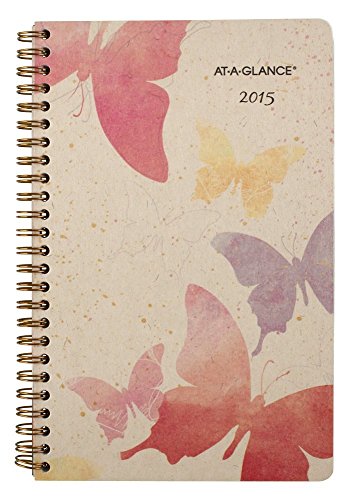 AT-A-GLANCE 791200G Watercolors Weekly/Monthly Planner, 5 1/2 x 8 1/2, Watercolors, 2016