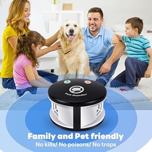 Ultrasonic Rodent Repellent, 360° Mouse Repellent Squirrel Repellent with Pressure Wave, Plug in Multiple Pest Deterrent Control for Indoor Use Only (Silver)