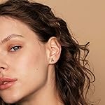 PAVOI 14K Gold Plated Sterling Silver Alphabet Letter Earrings | Personalized Initial Earrings - Image 3