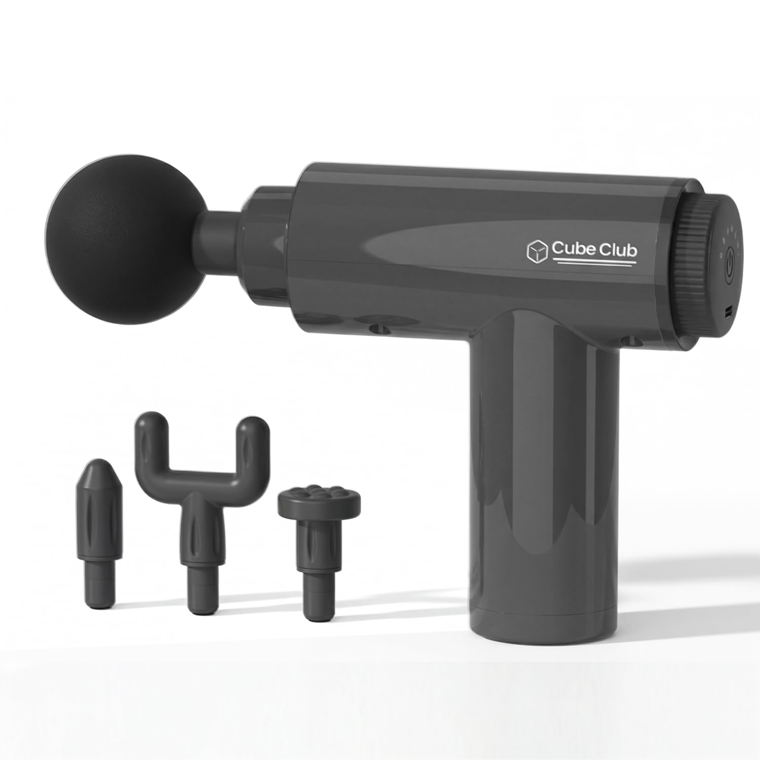 The Cube Club ZenPulse Massage Gun with 4 Soft Massage Heads Portable Full Body Pain Stress Relief Percussion Muscle Massager with 4500 RPM Powerful Bi-Directional Motor for Men & Women (Black)-image-30