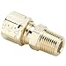 Parker 68CA-10-6 Compress-Align Compression Fitting, Tube to Pipe, Brass, Compression Connector, 5/8" and 3/8"