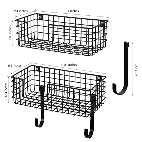 Ironing Board Hanger Iron Board Holder Wall Mount, Iron And Ironing Board Holder Wall Mount With Storage Baskets Laundry Room Iron Board Wall Mount Organizer Rack Wall Storage Rack For Bathroom, Black #TOP1