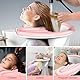 Gobesty Aufblasbares Haarwaschbecken, Mobiles Shampoo Waschbecken, Faltbares Haarwaschbecken, Tragbares Haarwaschwanne Waschbecken mit Luftpumpe und Drainage für Behinderte, ältere, Schwangere