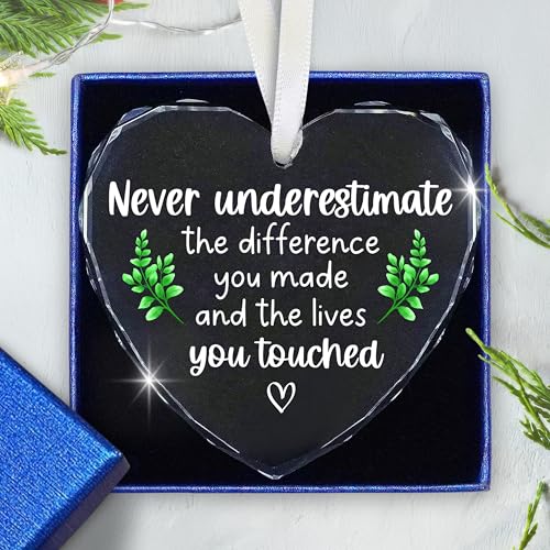 GAUDORA Retirement Gifts for Women, Christmas Glass Ornament Coworker 2026
