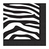 Zebra Print Beverage Napkins (2-Ply) Party Accessory  (1 count) (16/Pkg)