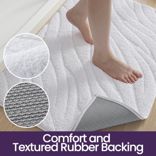 DEXI Bathroom Rugs Non Slip Washable, 43x24 Quick Dry Bath Mat, White by DEXI - Used condition - Image 6