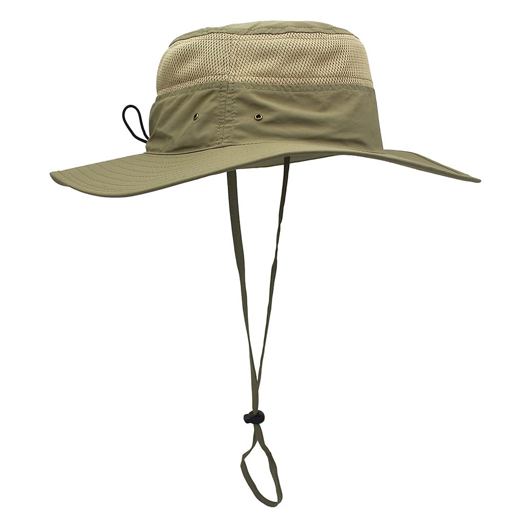 Unisex-Sonnenhut mit breiter Krempe, wasserdichter Outdoor-Hut mit LSF 50+, Sommer-UV-Schutz (Drak Khaki, Einheitsgröße)