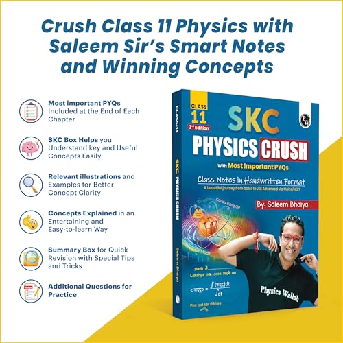Image of PW SKC Physics Crush Class 11 Handwritten Format Notes By Saleem Sir For JEE and NEET Exams (Hinglish Edition) | Most Important PYQs | From Basic to JEE Advanced via JEE / NEET