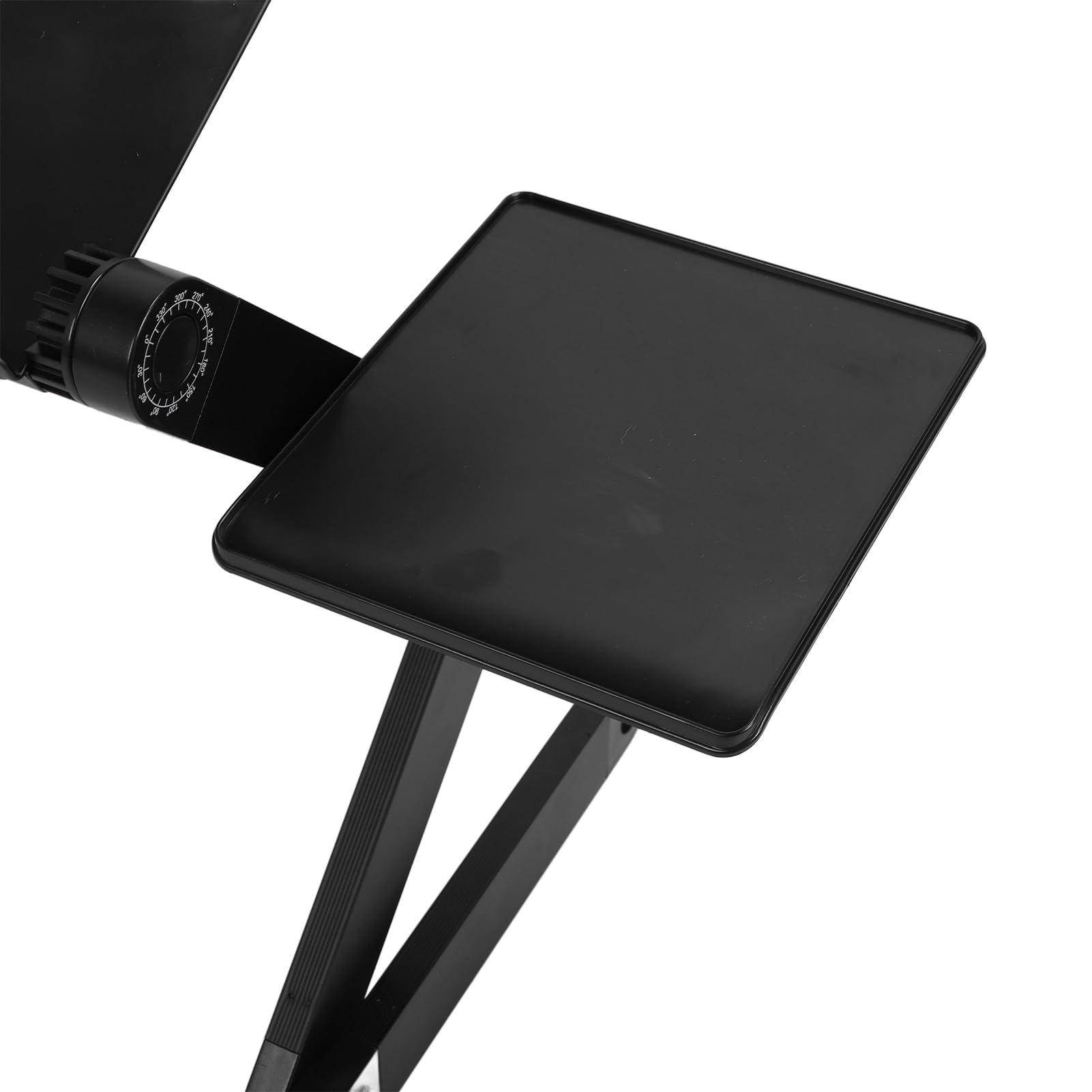 Supporto per computer portatile, base girevole a 360°, supporto ergonomico pieghevole per laptop fino a 17 pollici, materiale in lega di alluminio, adatto per professionisti (nero)