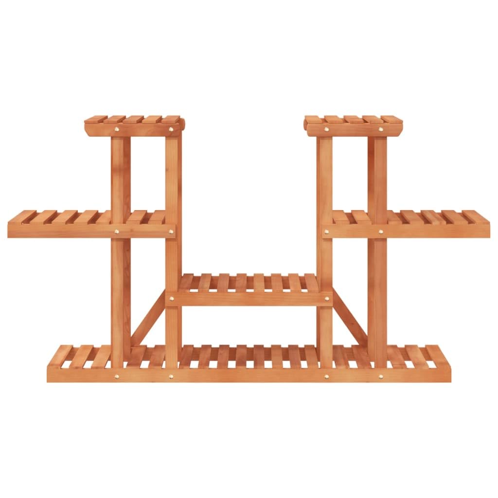 Supporto per fiori, 110 x 25 x 73 cm, in legno massello di abete | Design simmetrico, robusto legno di abete, per soggiorno, balcone, terrazza, supporto da parete incluso