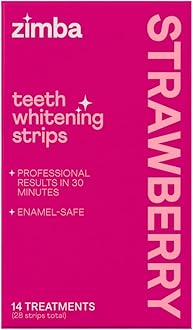- Strawberry Flavored Teeth Whitening Strips | Vegan, Enamel Safe Hydrogen Peroxide Teeth Whitener for Coffee, Wine, Tobacco, and Other Stains | 14 Day Treatment | Strawberry