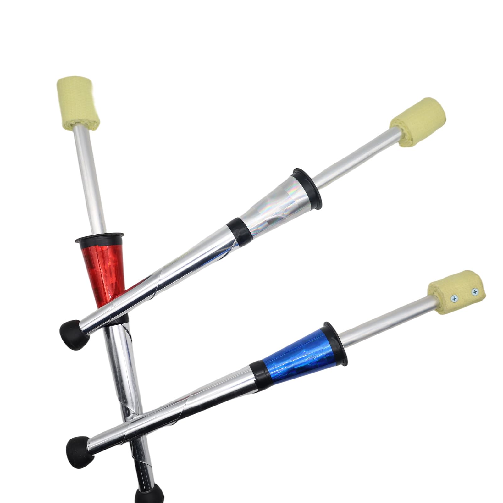 Fire Torch Juggling Club - Set di 3 pezzi, colore: Blu rosso argento