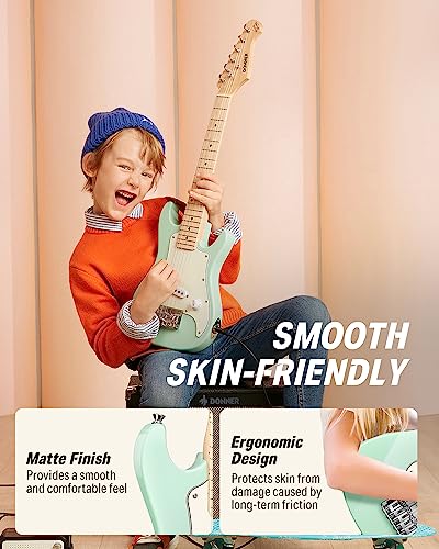 Image of Donner 30 Inch Kids Electric Guitar Beginner Kit ST-Style (Green) | Mini Electric Guitar for Boys Girls with Amp, 600D Bag, Tuner, Picks, Cable, Strap, Extra Strings, and Lessons DSJ-100