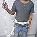 HUAWELL Safety Belt with Two Side Adjustable Lanyard,Cement Pole & Tree Climbing Construction Harness Protective Gear, Personal Protection Fall Arrest Kit (White)