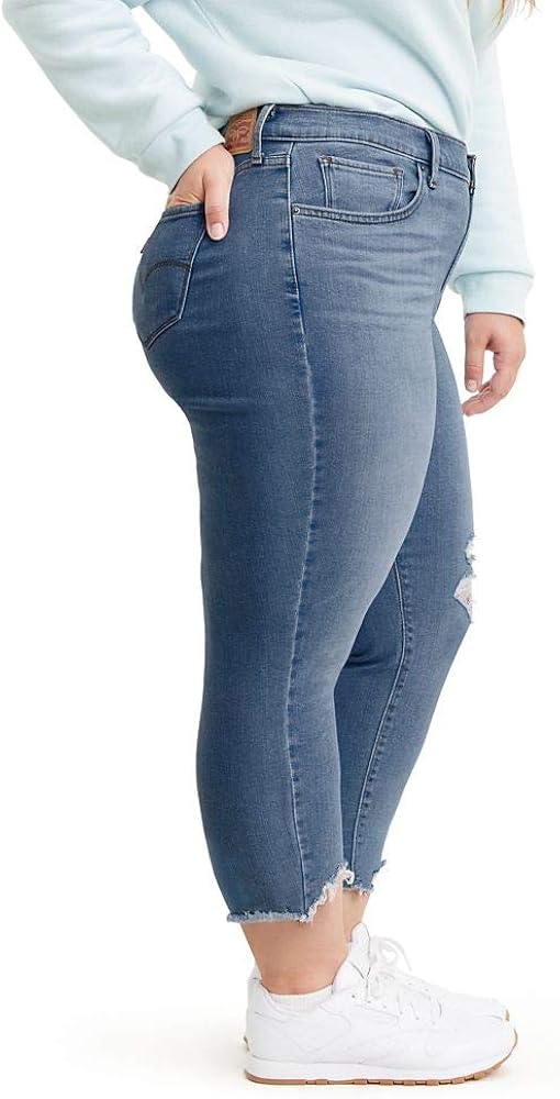 Levi's Women's 711 Skinny Ankle Jeans (Standard and Plus) Plus Size Lapis Sun (Waterless) 39