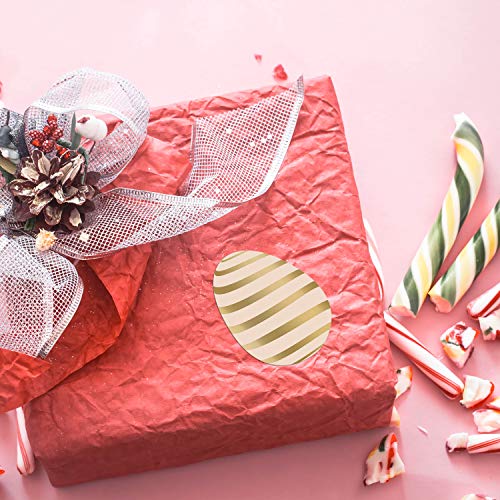 300 Easter Theme Egg Sticker Labels | 6 Different Eggs Design Stickers With Gold Foil | Perfect For Party Decorations And Craft - 1.5"X 2" Size In Sheets #TOP4