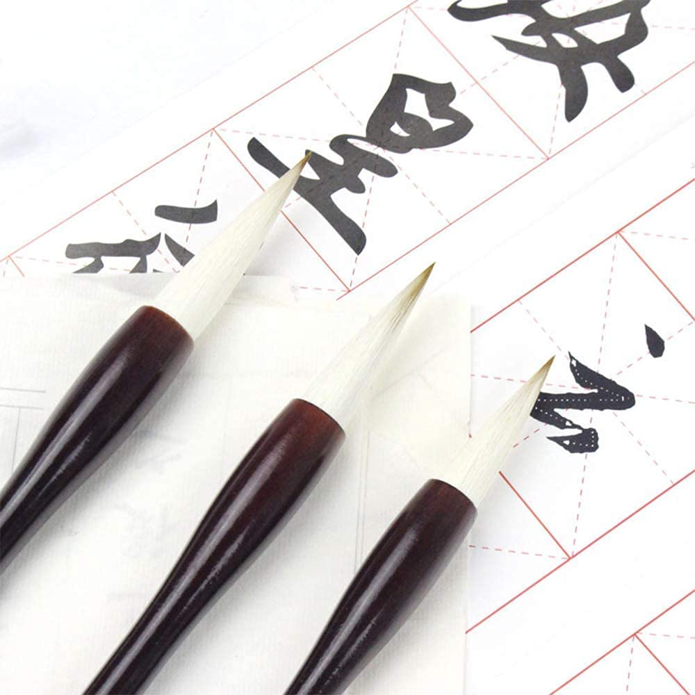 Pinceau de Calligraphie Pinceau de Calligraphie Chinoise, stylos pinceaux, Pinceau de Calligraphie Chinoise, Manche en Bois d'acajou
