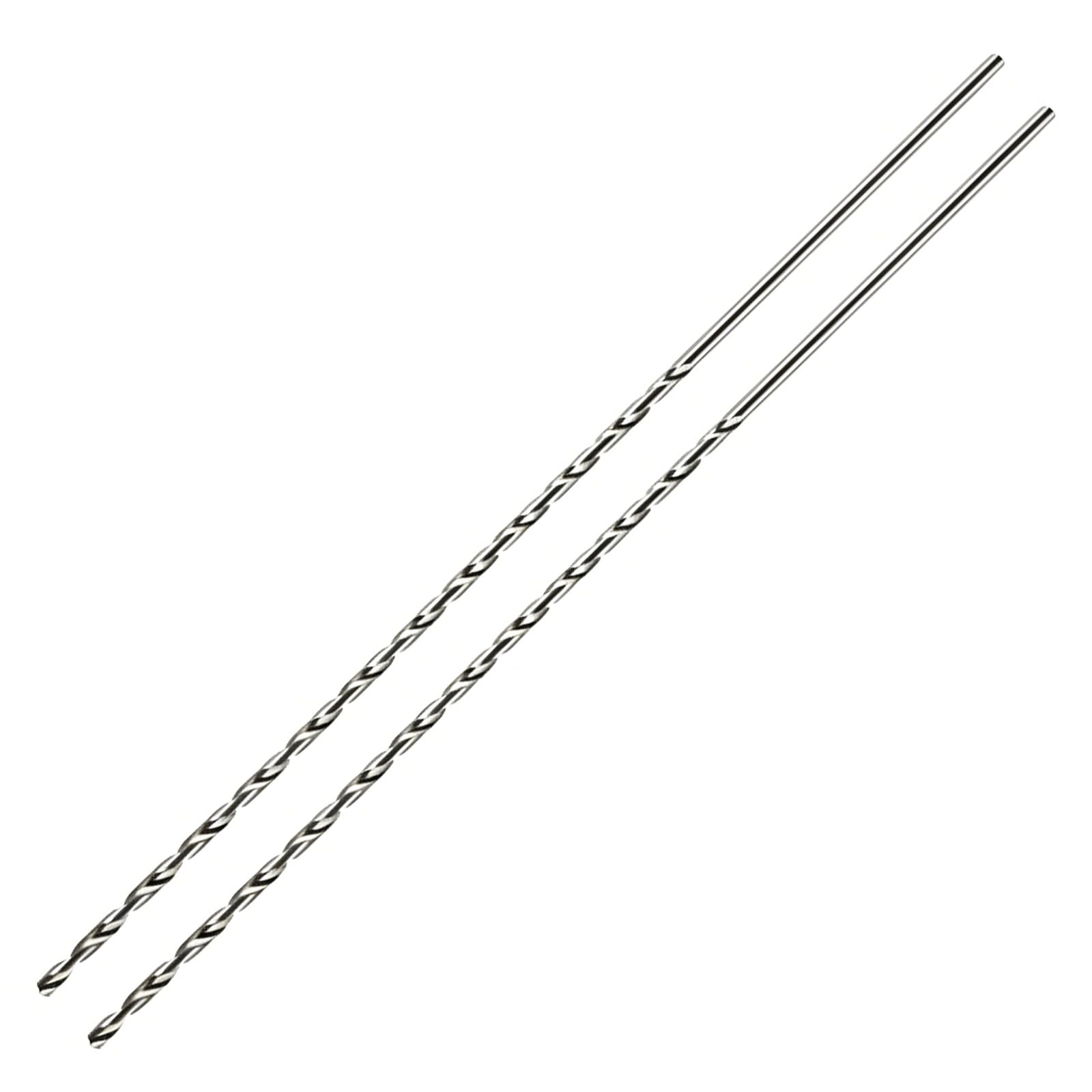 Kesiku 2.5mm Extra Long HSS Metal Twist Drill Bit, 160mm Length, 2pcs