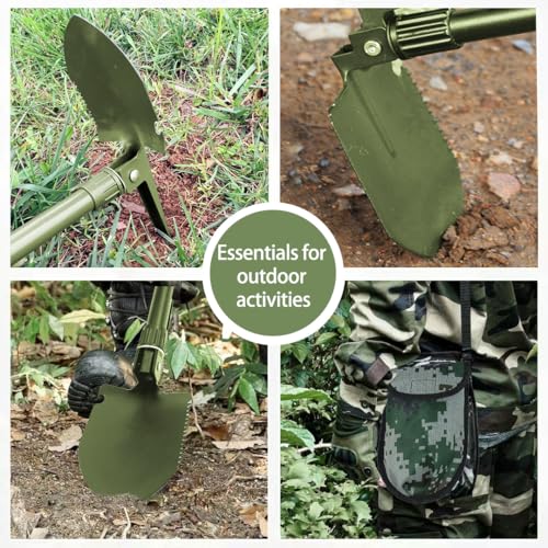 Pala plegable para jardinería resistente verde miniatura 4