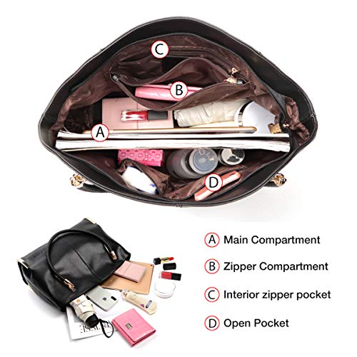 Image of FOXLOVER Large Capacity Tote Handbags for Women, Women's Top-handle Bags Fashion Shoulder Bags Purses Minimalist design