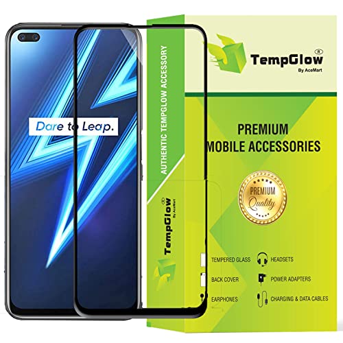 Image of Screen Protector for Realme 6 Pro /Realme X50 (Black) Tempered Glass Edge-to-Edge 6D Screen Guard With Installation Kit
