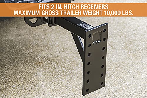 Image of Buyers Products PM1012 Pintle Hook Mount, 6 Position Adjustable Trailer Hitch Receiver for 2 Inch Trucks, 10,000 lb MGTW, Heavy-Duty Tow Hitch, 2,000 MVL Rated