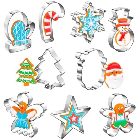 Wmtidene 9-Piece Christmas Cookie Cutters Cover