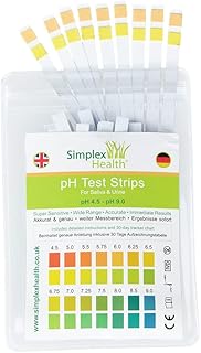 SimplexHealth pH Dual Test Strips to Test Urine & Saliva (25 STRIPS)