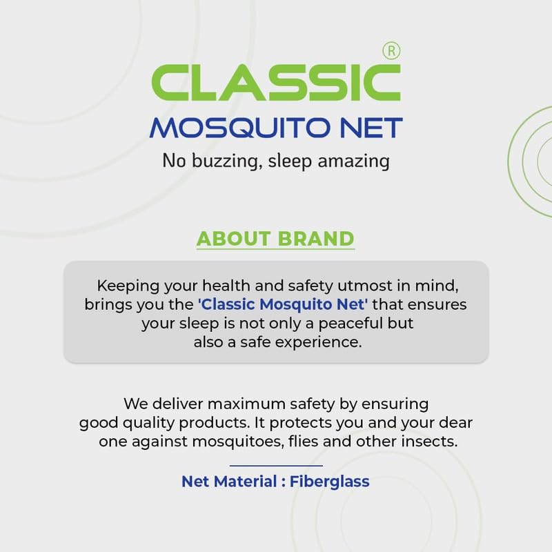 Image of Classic Mosquito Net for Windows | 60X150 cm | 120 GSM Fiberglass Mesh |Pre Stitched Window Net for Home | Self Adhesive Hook & Loop Easy Install | Protection from Mosquitoes & Insects |Grey